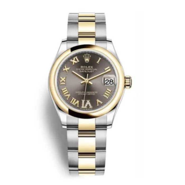 Bracelets Rolex Datejust 31mm Ref 2782430017 Grey Roman Diamond Dial Two Tone Stainless Steel 18K Yellow Gold Oyster Bracelet Womens Watch Rolex Bracelets Rolex Datejust 31mm Ref 2782430017 Grey Roman Diamond Dial Two Tone Stainless Steel 18K Yellow Gold Oyster Bracelet Womens Watch Rolex