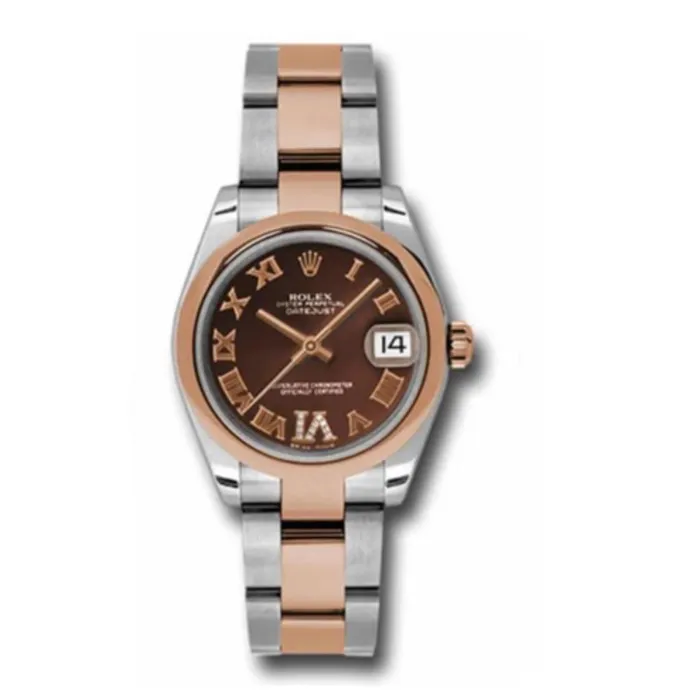 Bracelets Rolex Rolex Datejust 31mm Ref 178241 chdro Chocolate Diamond Dial Two Tone Stainless Steel 18K Rose Gold Oyster Bracelet Womens Watch Bracelets Rolex Rolex Datejust 31mm Ref 178241 chdro Chocolate Diamond Dial Two Tone Stainless Steel 18K Rose Gold Oyster Bracelet Womens Watch