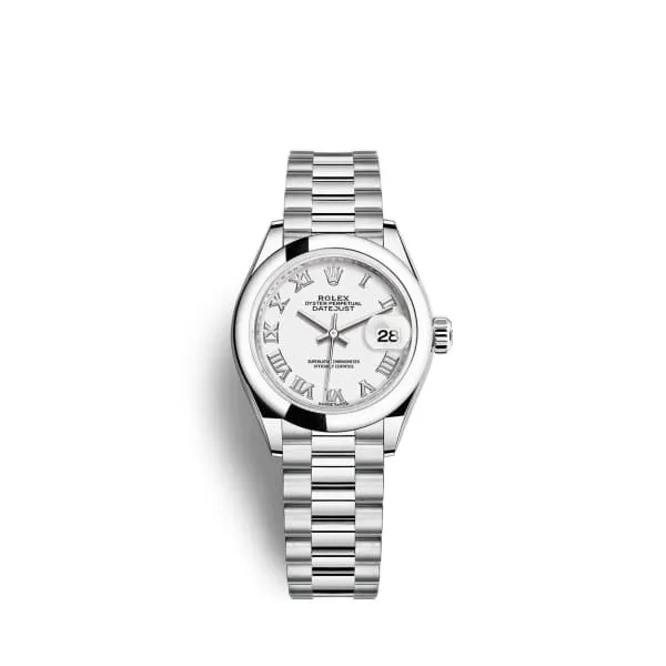 Bracelets Rolex Rolex LadyDatejust 28mm Ref 2791660013 White Roman Dial Platinum President Bracelet Womens Watch Bracelets Rolex Rolex LadyDatejust 28mm Ref 2791660013 White Roman Dial Platinum President Bracelet Womens Watch