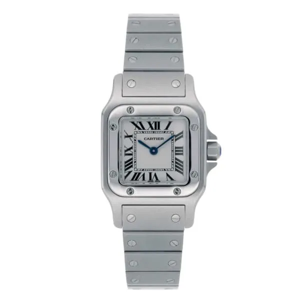 Cartier Cartier Santos de Cartier 24mm Womens watch Ref W20056D6 White Roman Dial Stainless Steel Bracelet Bracelets Cartier Cartier Santos de Cartier 24mm Womens watch Ref W20056D6 White Roman Dial Stainless Steel Bracelet Bracelets