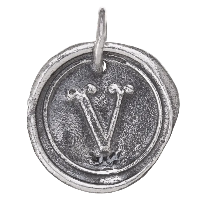 Charm Necklaces Waxing Poetic Waxing Poetic Round Insignia Charm V