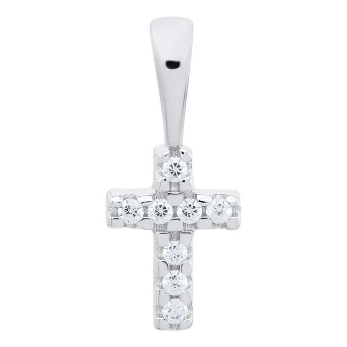 Child Sterling Silver Diamond Cross Pendant Necklace Croghans Necklaces