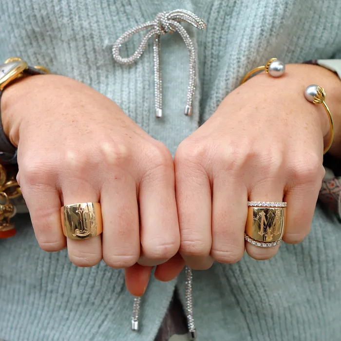 Croghans Rings Personalized 14K Gold Cypher Ring