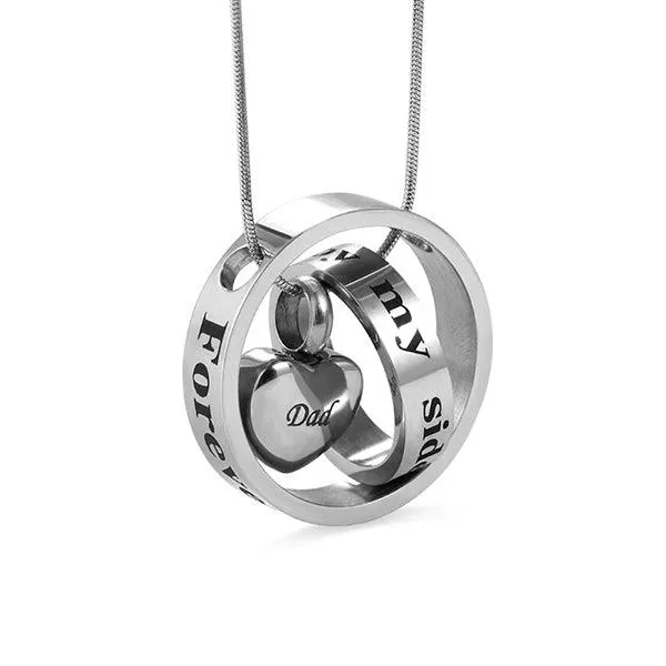 Customizable Memorial Necklace No Longer by My Side Forever in My Heart Personalized Cremation Urn Jewelry Belbren Necklaces Customizable Memorial Necklace No Longer by My Side Forever in My Heart Personalized Cremation Urn Jewelry Belbren Necklaces