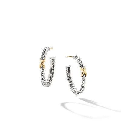 David Yurman Petite X Hoop Earrings David Yurman Earrings