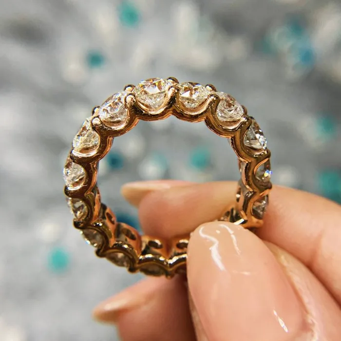 Diamond Source NYC Rings 14k Rose Gold Eternity Band with 700ct TDW ENT27500 Diamond Source NYC Rings 14k Rose Gold Eternity Band with 700ct TDW ENT27500