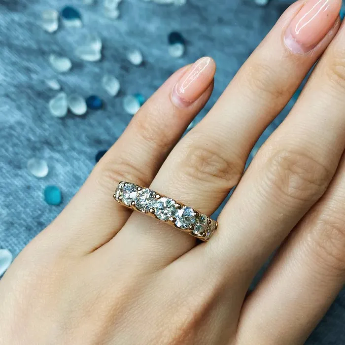 Diamond Source NYC Rings 14k Rose Gold Eternity Band with 700ct TDW ENT27500