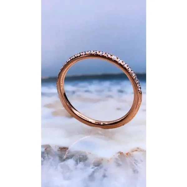 Diamond Source NYC Rings 14k Rose Gold Halfway Eternity Band features 24 Round cut Diamonds in 030 CT of Total Diamond Diamond Source NYC Rings 14k Rose Gold Halfway Eternity Band features 24 Round cut Diamonds in 030 CT of Total Diamond