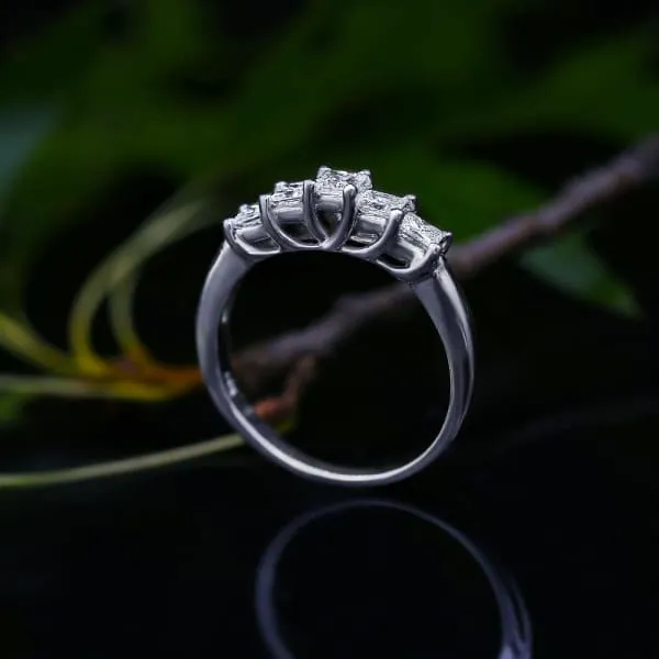 Diamond Source NYC Rings Charming HalfWay Wedding Diamond Ring DS456729