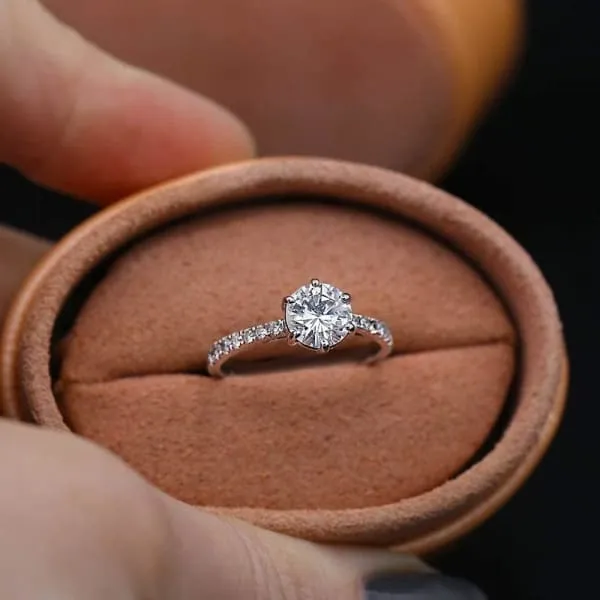 Diamond Source NYC Rings Diamond Engagement Ring Set in 14K White Gold 150ct tw Round Brilliant Natural Diamonds Diamond Source NYC Rings Diamond Engagement Ring Set in 14K White Gold 150ct tw Round Brilliant Natural Diamonds