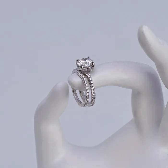 Diamond Source NYC Rings GIA Certified 150ct Round Cut Engagement Ring Set in 14k White Gold ENG22508