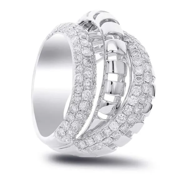 Diamond Source NYC Rings Natural Round Brilliant Diamond Fashion Ring Set in 18K White Gold 220ct tw Diamond Source NYC Rings Natural Round Brilliant Diamond Fashion Ring Set in 18K White Gold 220ct tw