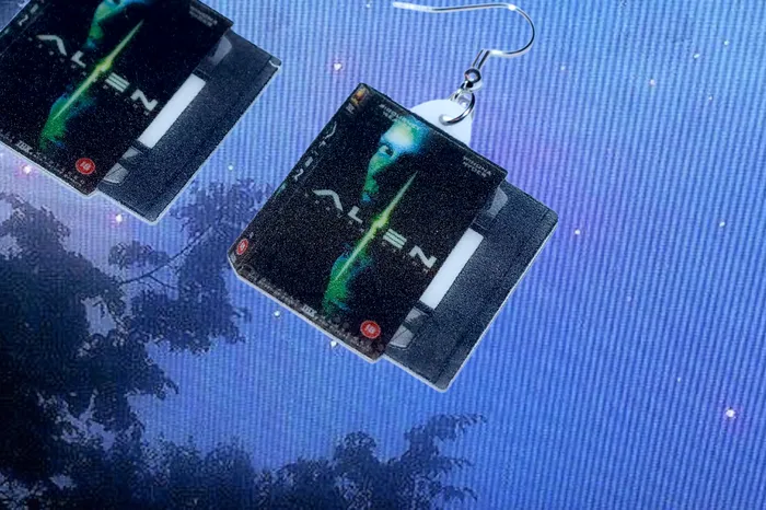 Earrings Alien Resurrection 1997 VHS 2D detailed Handmade Earrings Sam Makes Things