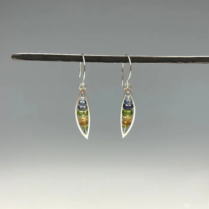 Earrings ASHKA DYMEL Seafoam Leaf Earrings