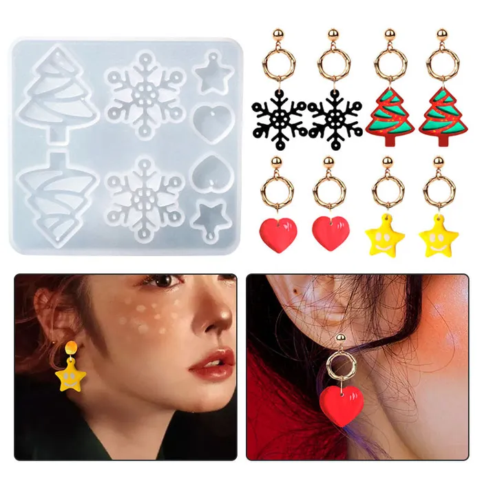 Earrings Christmas Earring Mold IntoResin