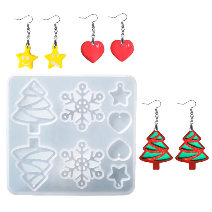 Earrings Christmas Earring Mold IntoResin