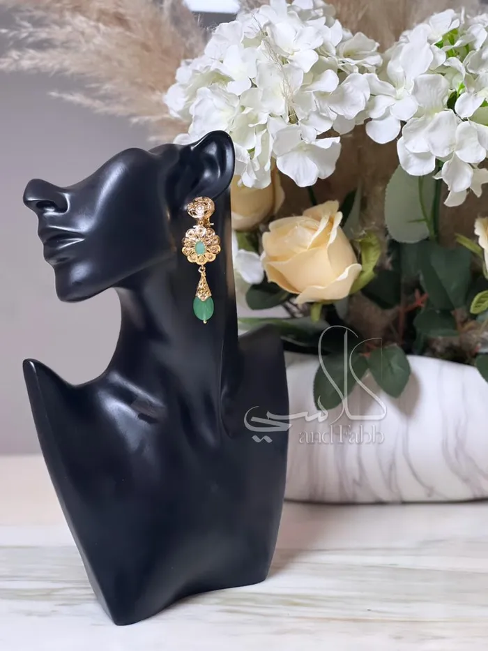 Earrings Classy Fabb Golden flower earrings