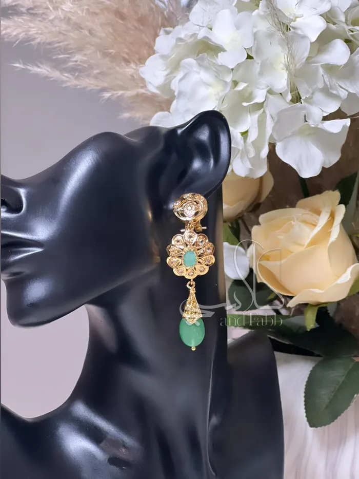 Earrings Classy Fabb Golden flower earrings