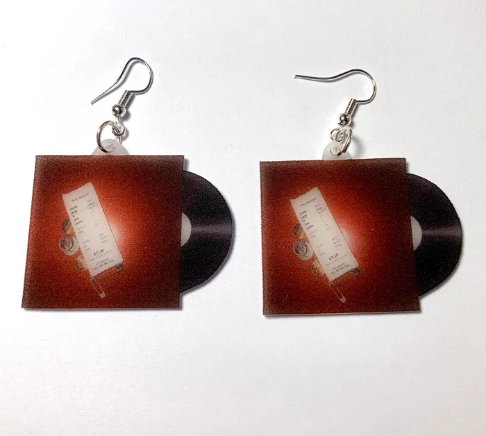 Earrings K Flay Every Where is Some Where Vinyl Album Handmade Earrings Sam Makes Things