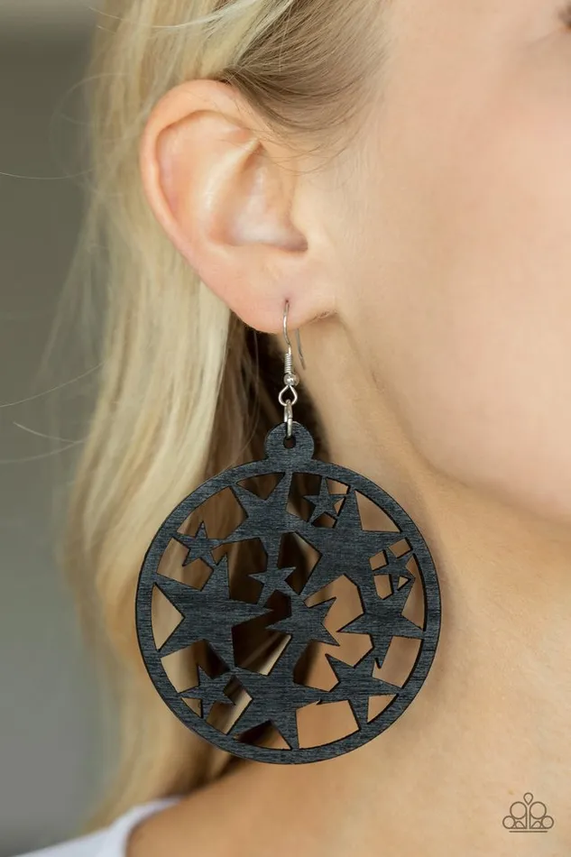 Earrings Paparazzi Earring Cosmic Paradise Black Paparazzi Jewelry