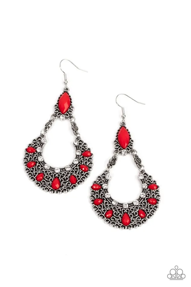 Earrings Paparazzi Earring Fluent in Florals Red Paparazzi Jewelry Earrings Paparazzi Earring Fluent in Florals Red Paparazzi Jewelry