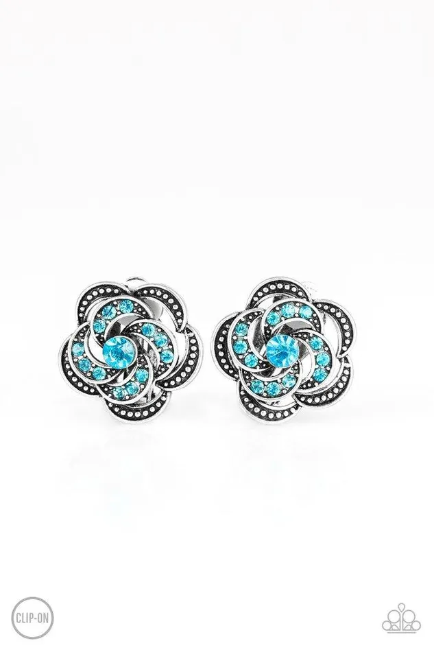 Earrings Paparazzi Earring Garden Glitter Blue Paparazzi Jewelry