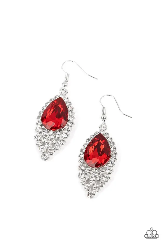Earrings Paparazzi Earring Glorious Glimmer Red Paparazzi Jewelry Earrings Paparazzi Earring Glorious Glimmer Red Paparazzi Jewelry