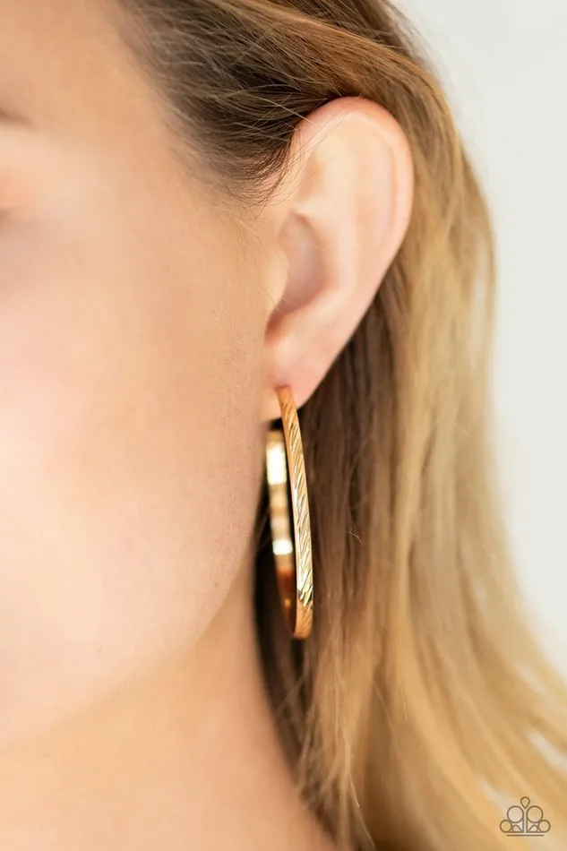 Earrings Paparazzi Earring Reporting for Duty Gold Paparazzi Jewelry