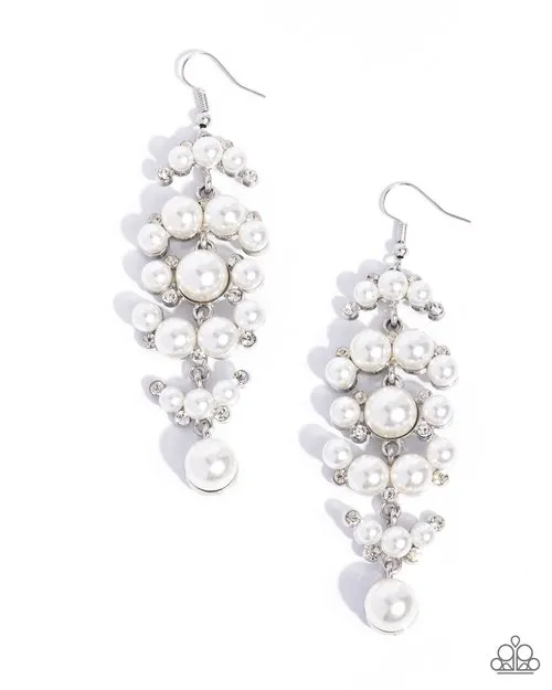 Earrings Paparazzi Earring Talk of The Ton White Paparazzi Jewelry Earrings Paparazzi Earring Talk of The Ton White Paparazzi Jewelry