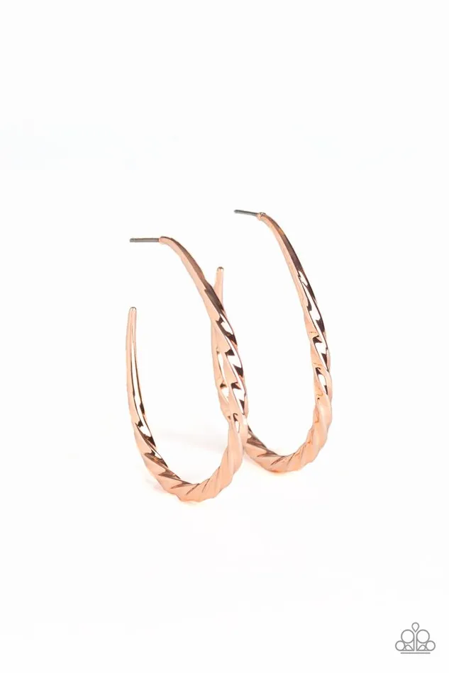 Earrings Paparazzi Earring Twisted Edge Rose Gold Paparazzi Jewelry Earrings Paparazzi Earring Twisted Edge Rose Gold Paparazzi Jewelry