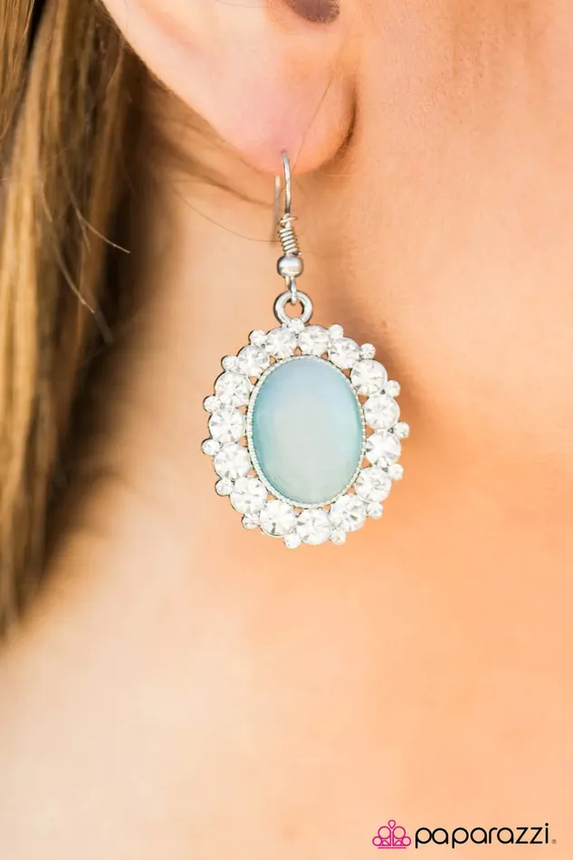Earrings Paparazzi Earring Wouldnt It Be ICE Blue Paparazzi Jewelry