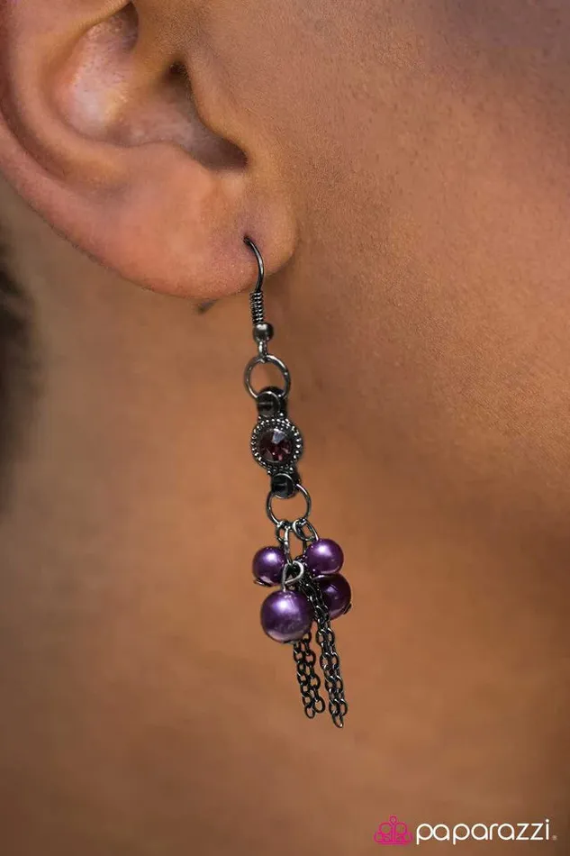 Earrings Paparazzi Jewelry Paparazzi Earring Beverly Hills Princess Purple