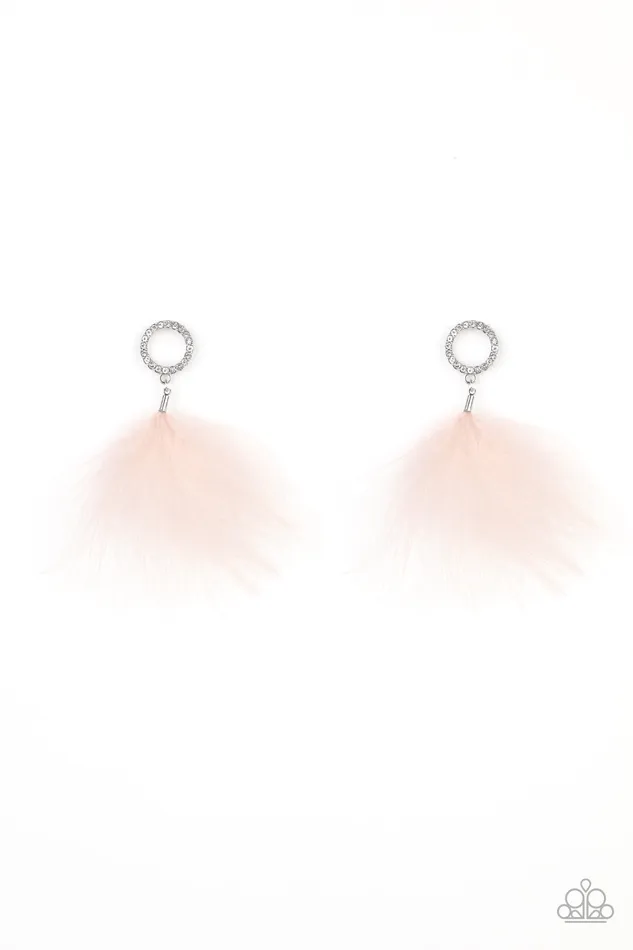 Earrings Paparazzi Jewelry Paparazzi Earring BOA Down Pink Earrings Paparazzi Jewelry Paparazzi Earring BOA Down Pink