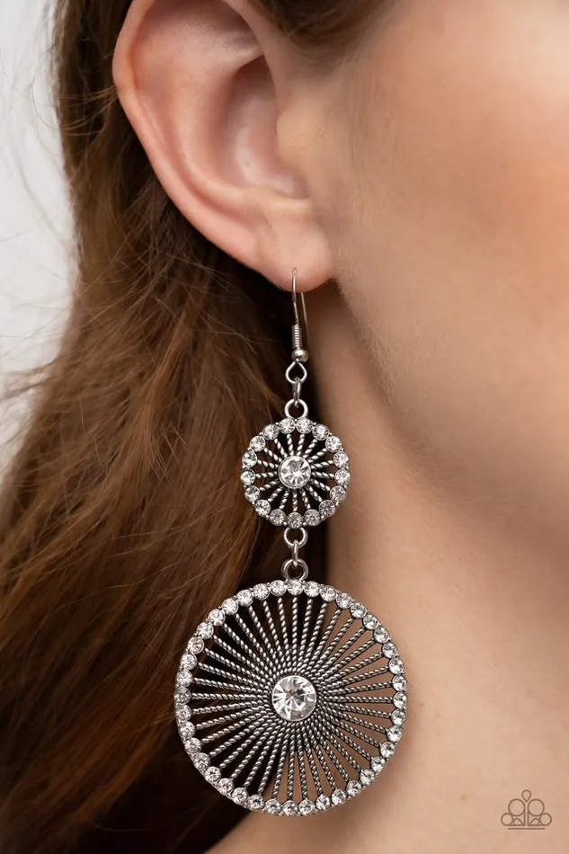 Earrings Paparazzi Jewelry Paparazzi Earring Bring Down the WHEELHOUSE White