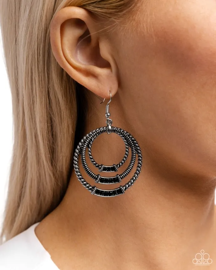 Earrings Paparazzi Jewelry Paparazzi Earring Contemporary Culture Black