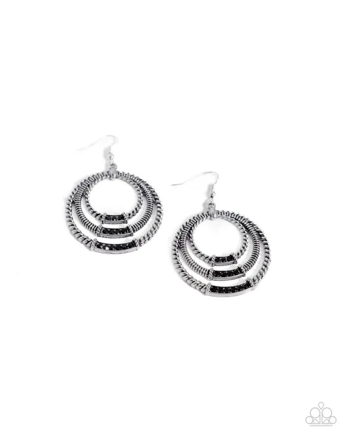 Earrings Paparazzi Jewelry Paparazzi Earring Contemporary Culture Black