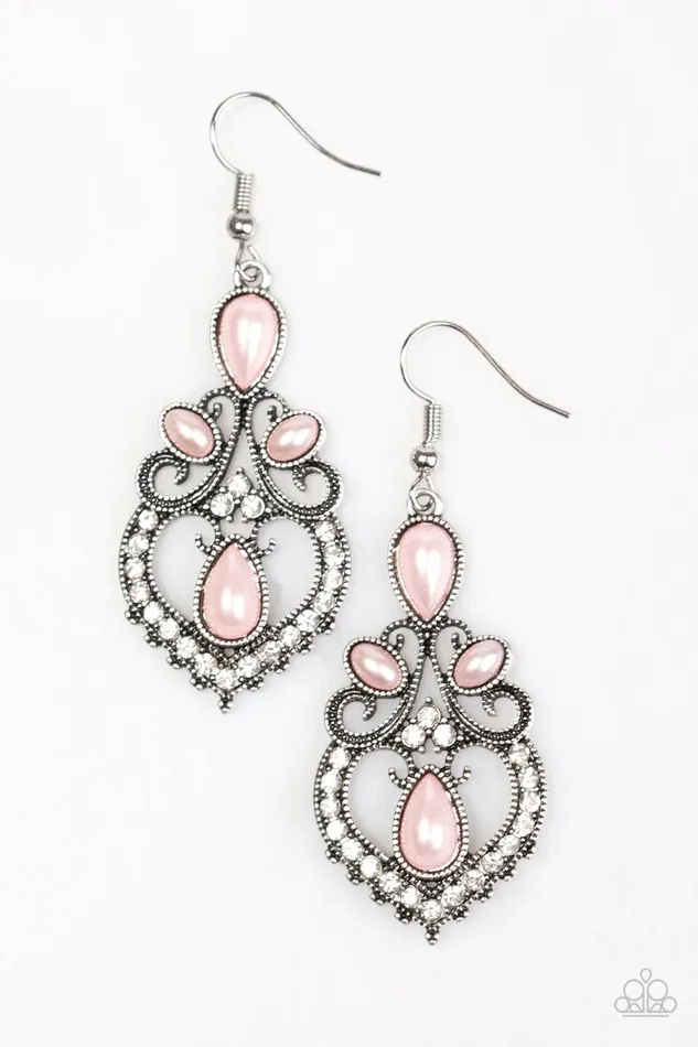 Earrings Paparazzi Jewelry Paparazzi Earring Crowns Up Pink