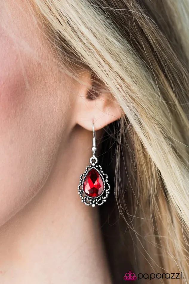 Earrings Paparazzi Jewelry Paparazzi Earring Dancing With Royals Red