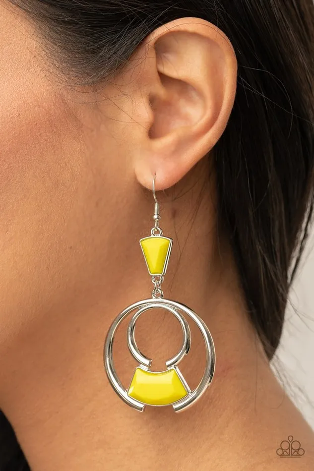 Earrings Paparazzi Jewelry Paparazzi Earring Deco Dancing Yellow