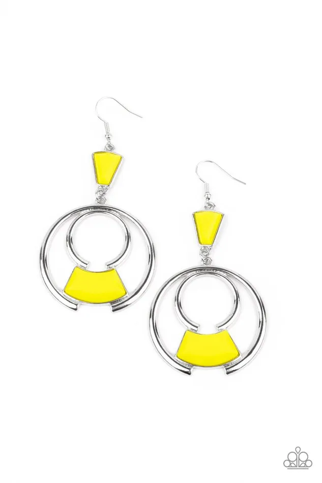 Earrings Paparazzi Jewelry Paparazzi Earring Deco Dancing Yellow