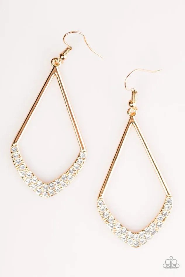 Earrings Paparazzi Jewelry Paparazzi Earring Double Dip Gold