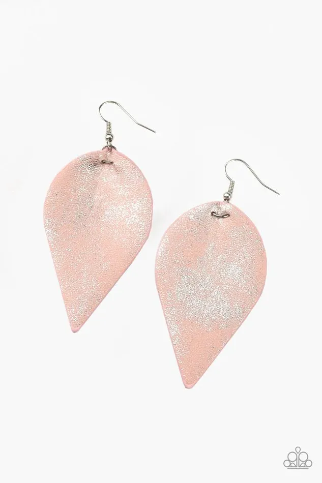 Earrings Paparazzi Jewelry Paparazzi Earring Enchanted Shimmer Pink