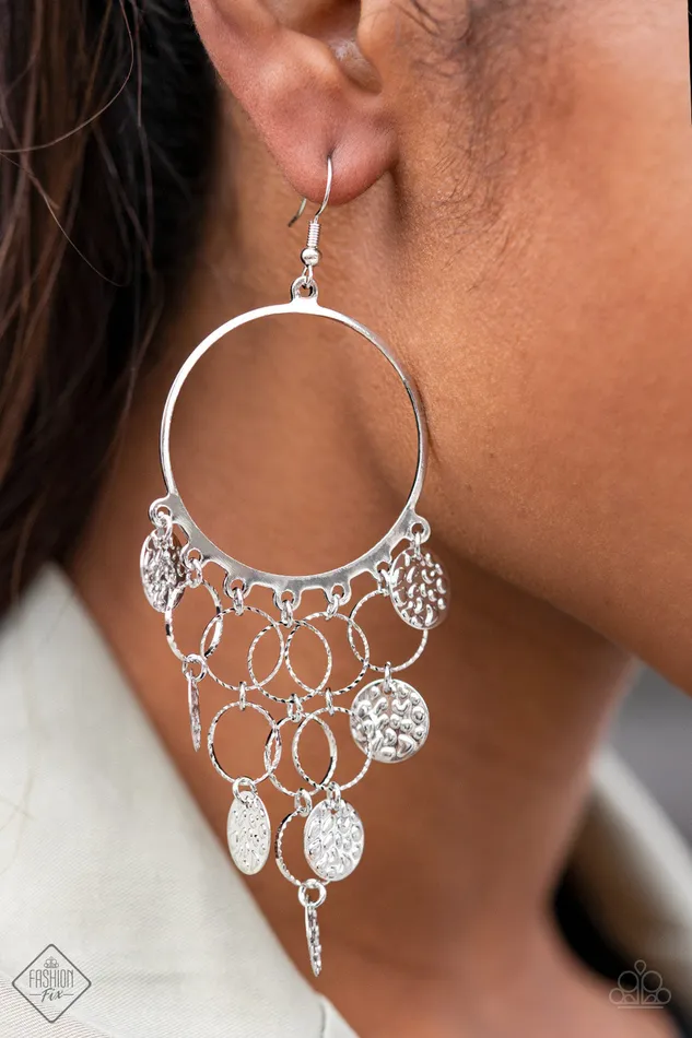 Earrings Paparazzi Jewelry Paparazzi Earring Fashion Fix Feb 2021 All CHIME High Silver