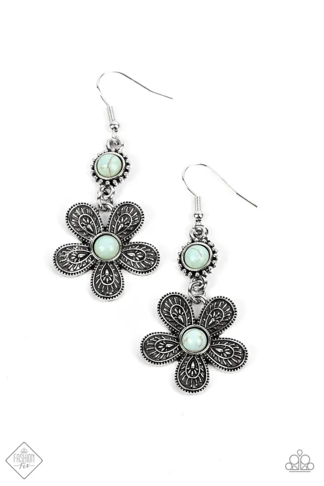Earrings Paparazzi Jewelry Paparazzi Earring FreeSpirited Flourish Blue