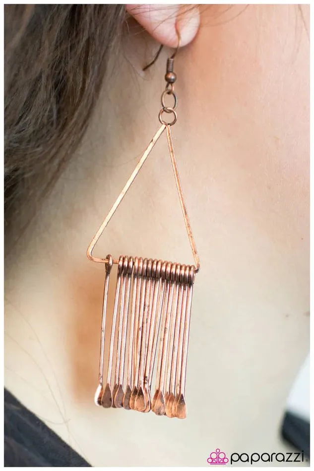 Earrings Paparazzi Jewelry Paparazzi Earring In Full Swing Copper