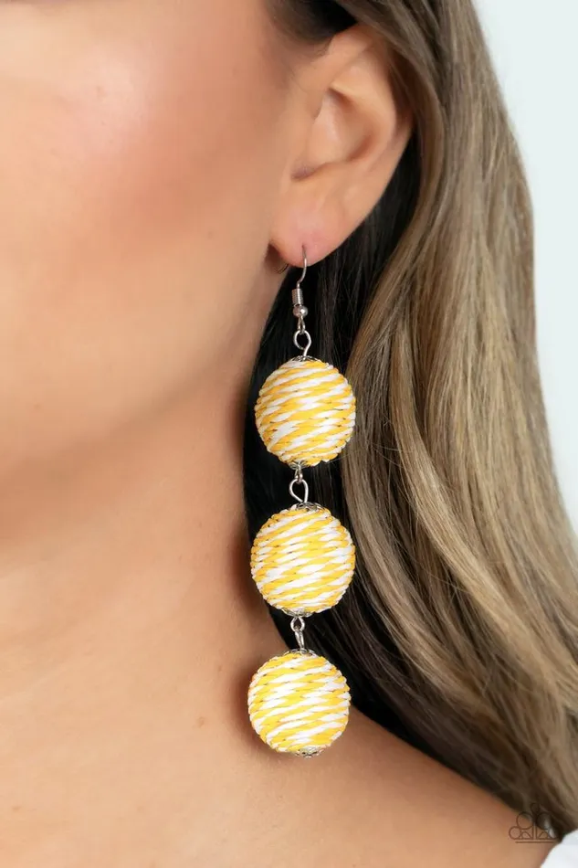 Earrings Paparazzi Jewelry Paparazzi Earring Laguna Lanterns Yellow