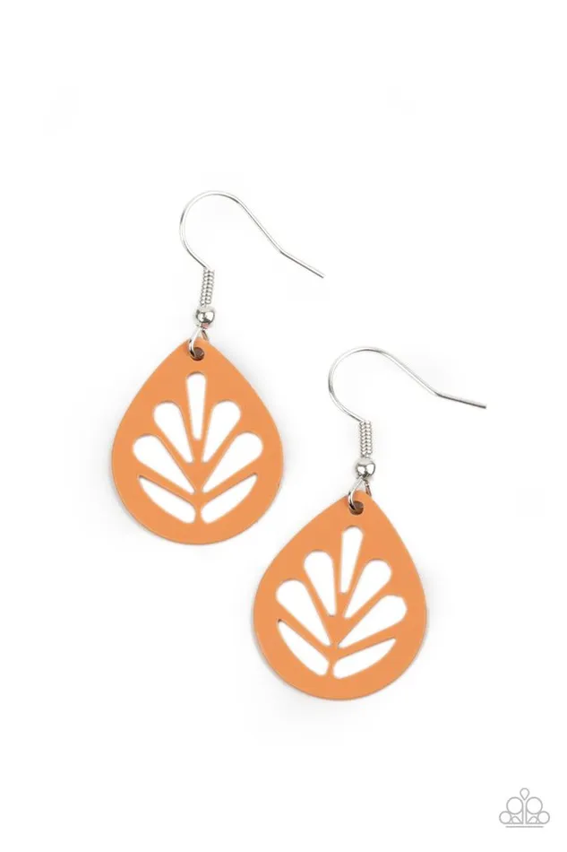 Earrings Paparazzi Jewelry Paparazzi Earring LEAF Yourself Wide Open Orange Earrings Paparazzi Jewelry Paparazzi Earring LEAF Yourself Wide Open Orange