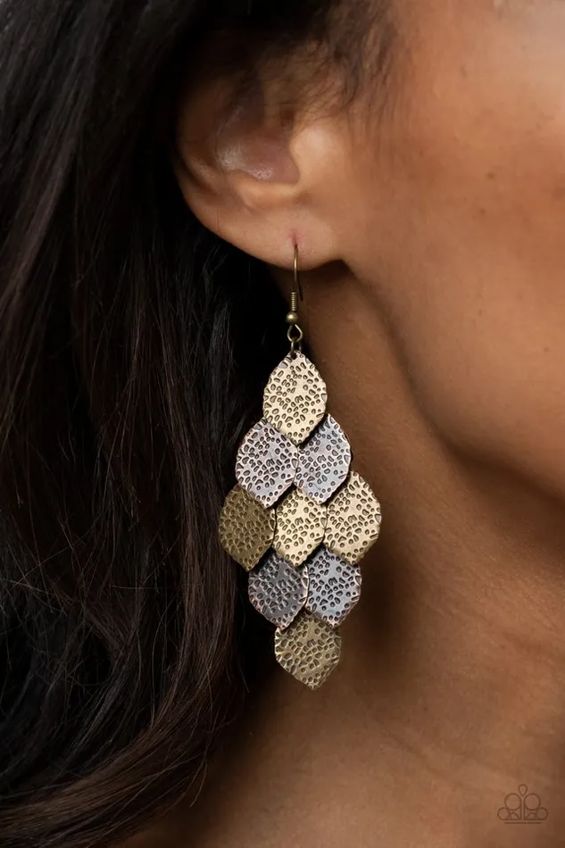 Earrings Paparazzi Jewelry Paparazzi Earring Loud and Leafy Multi