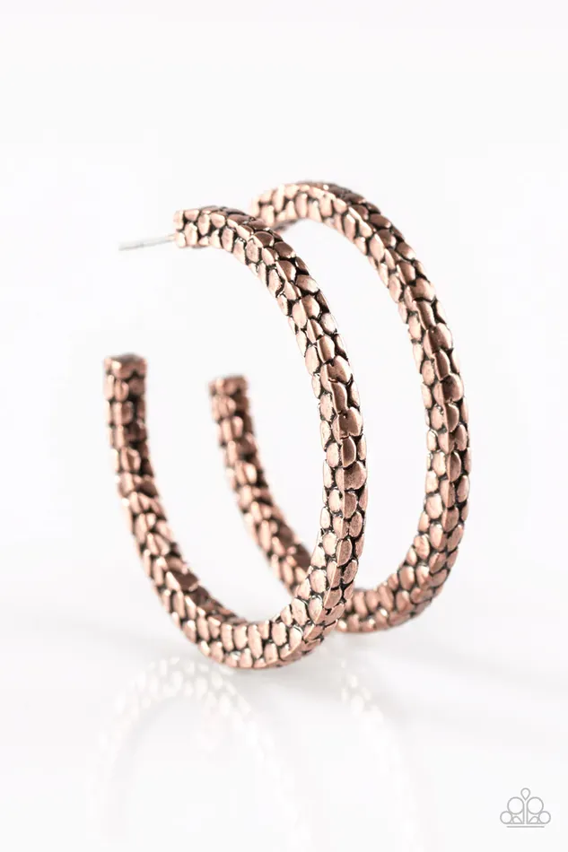 Earrings Paparazzi Jewelry Paparazzi Earring Make The BEAST Of It Copper