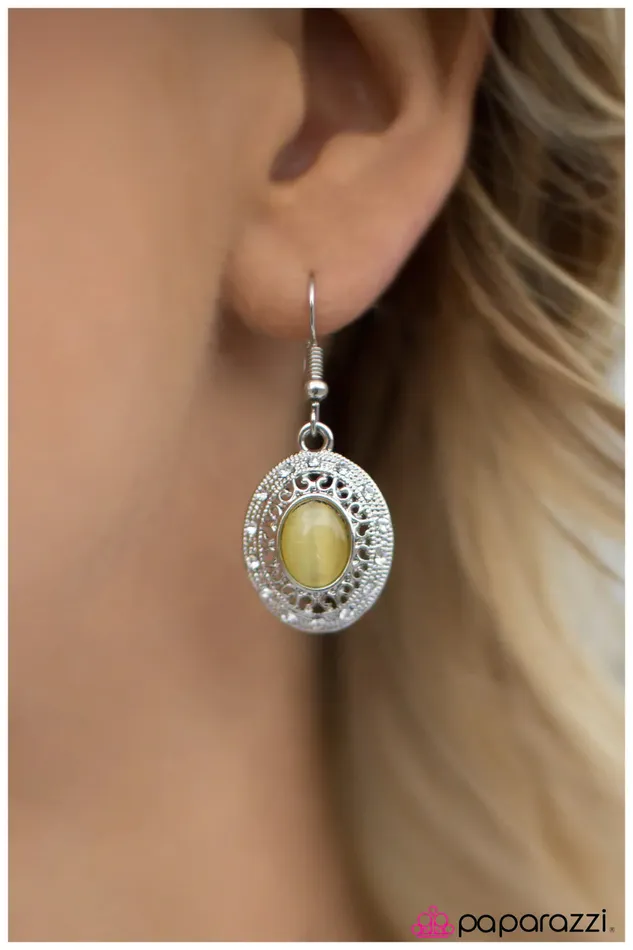 Earrings Paparazzi Jewelry Paparazzi Earring Oh My Majesty Yellow